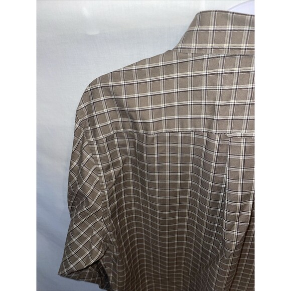 Croft & Barrow Dress Shirt Men’s Size Medium Tan Striped Button Up Long Sleeve - Picture 11 of 12